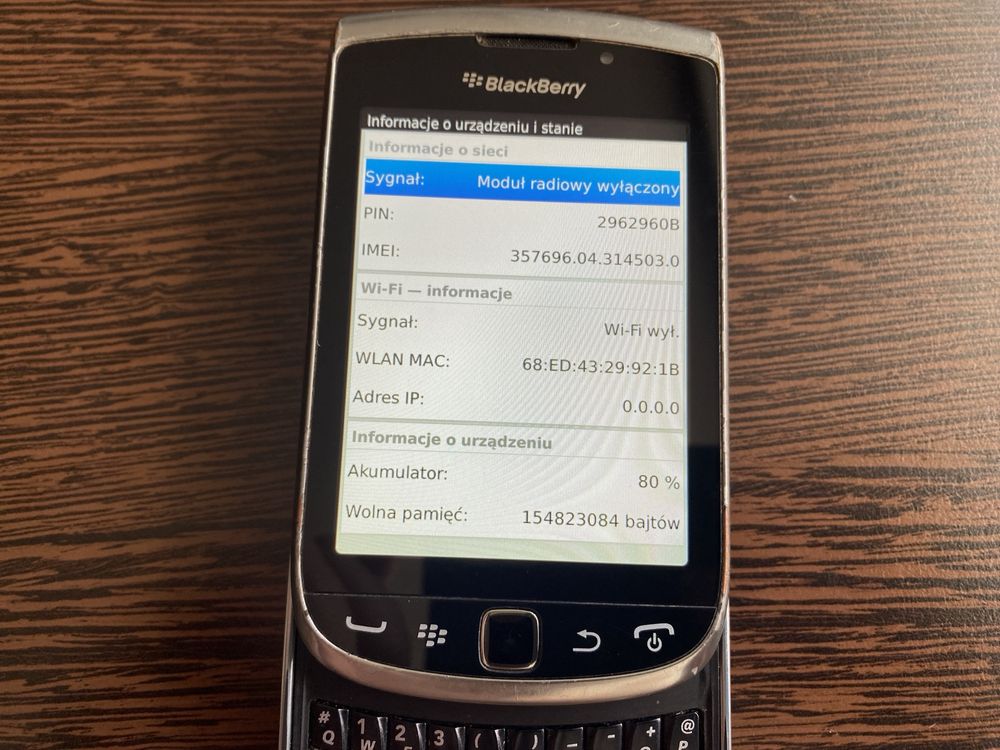 BlackBerry Torch 9810 – sprawny, w dobrym stanie