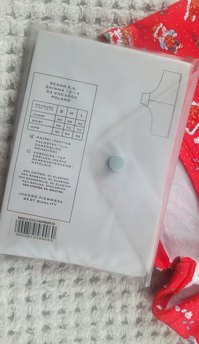 Zestaw 3 sztuk Nowych bawełnianych majtek damskich światecznych print