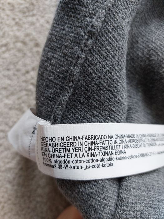 Sweter męski Massimo Dutti XL szary bawełna