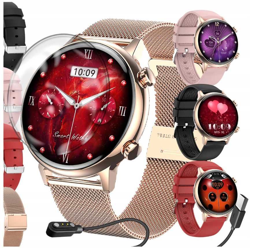 Zegarek Damski SmartWatch Złoty (Okazja)