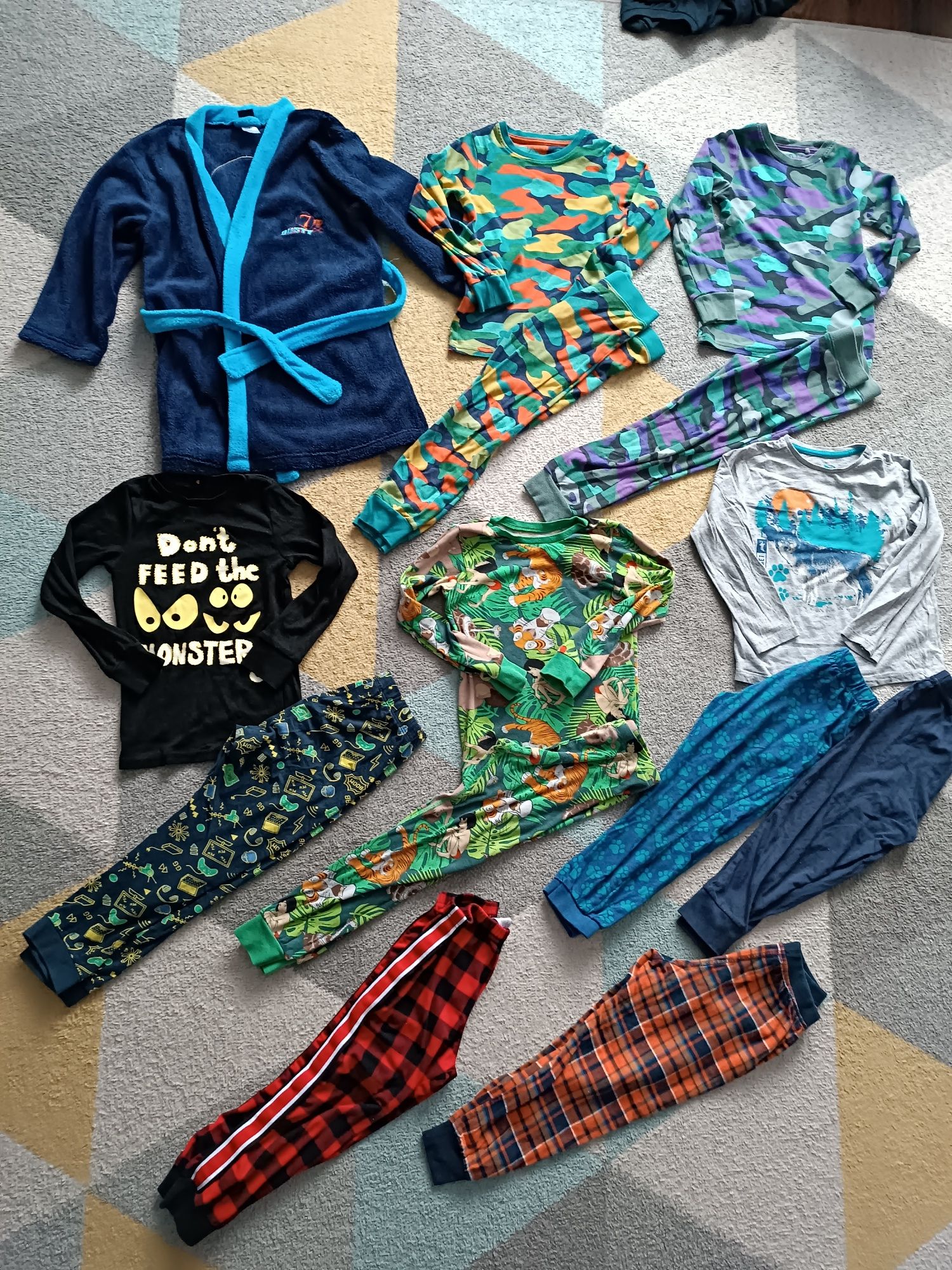 Zestaw piżama komplet zestaw next moro szlafrok spodnie KappAhl h&m