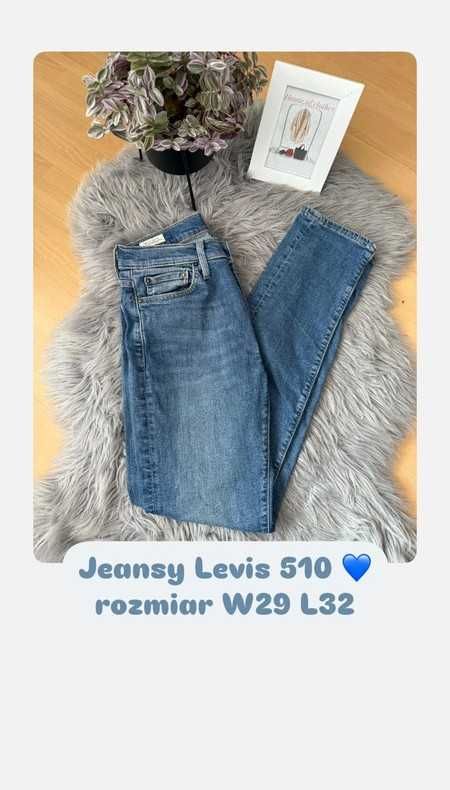 Jeansy denim Levis 501 slim fit Basic denim skinny Y2K vintage W29 L32
