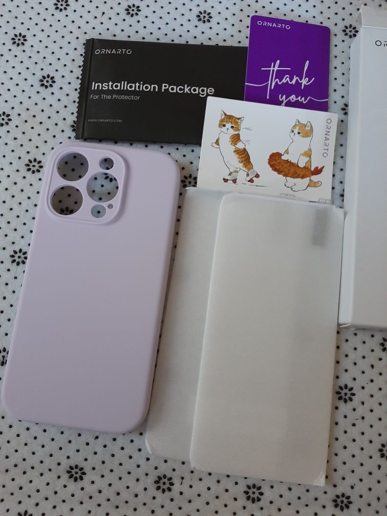 Zestaw Fioletowe Etui i 2x szybka dla IPhone 15 Pro