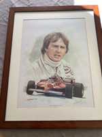 Quadro gilles villeneuve numerado