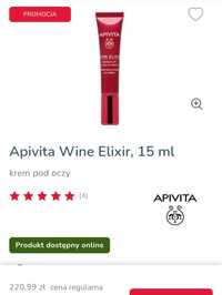 -60 % Krem pod oczy Apivita Wine Elixir 15 ml nowy sklep 220 zl