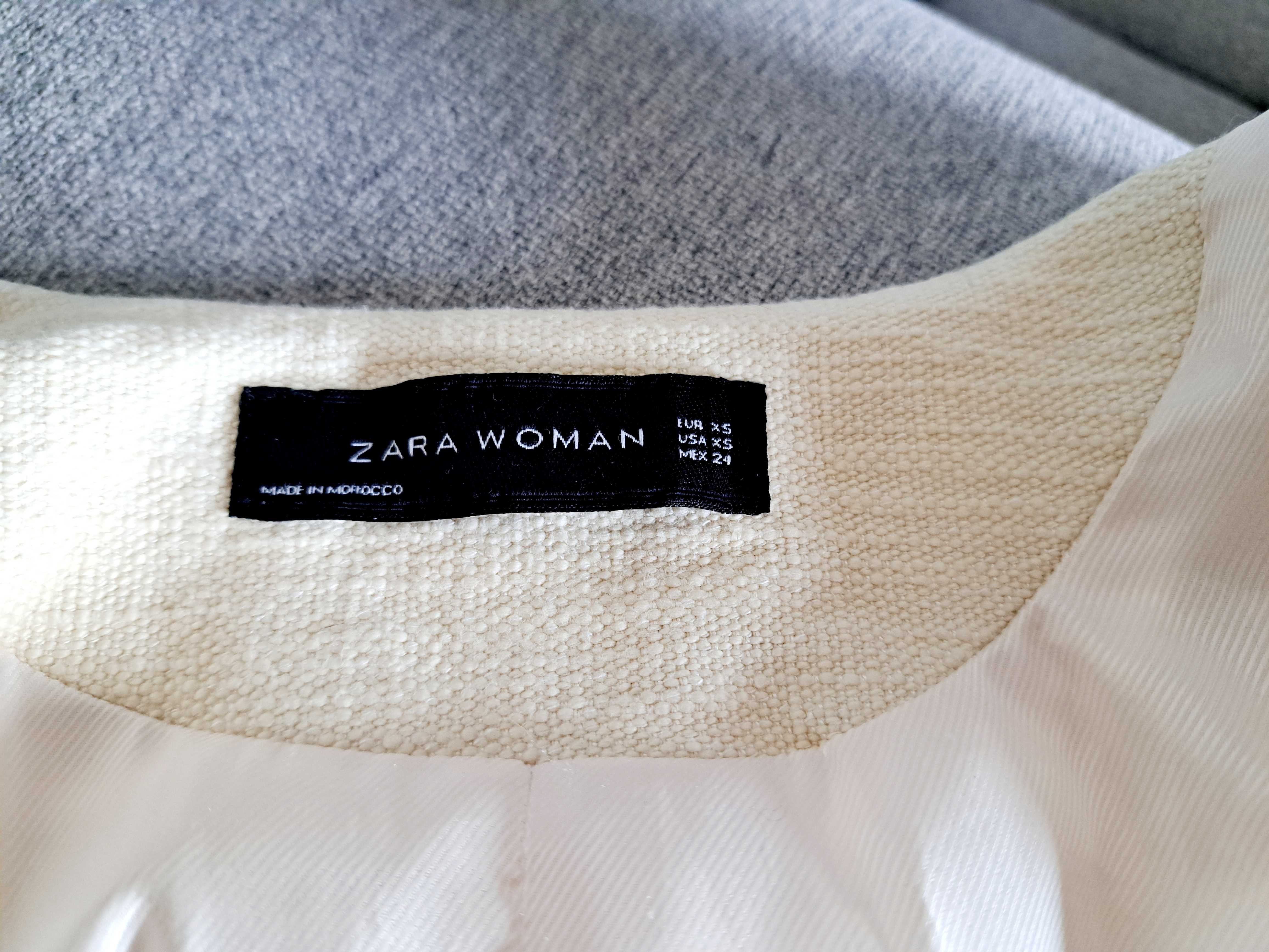 Płaszcz narzutka kimono ZARA xs kremowa beżowa