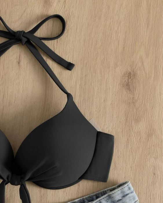 Top de bikini preto-NOVO