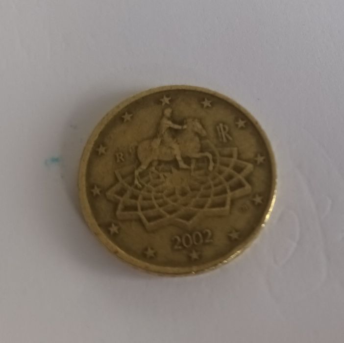 Moeda 50 cêntimos italiana 2002