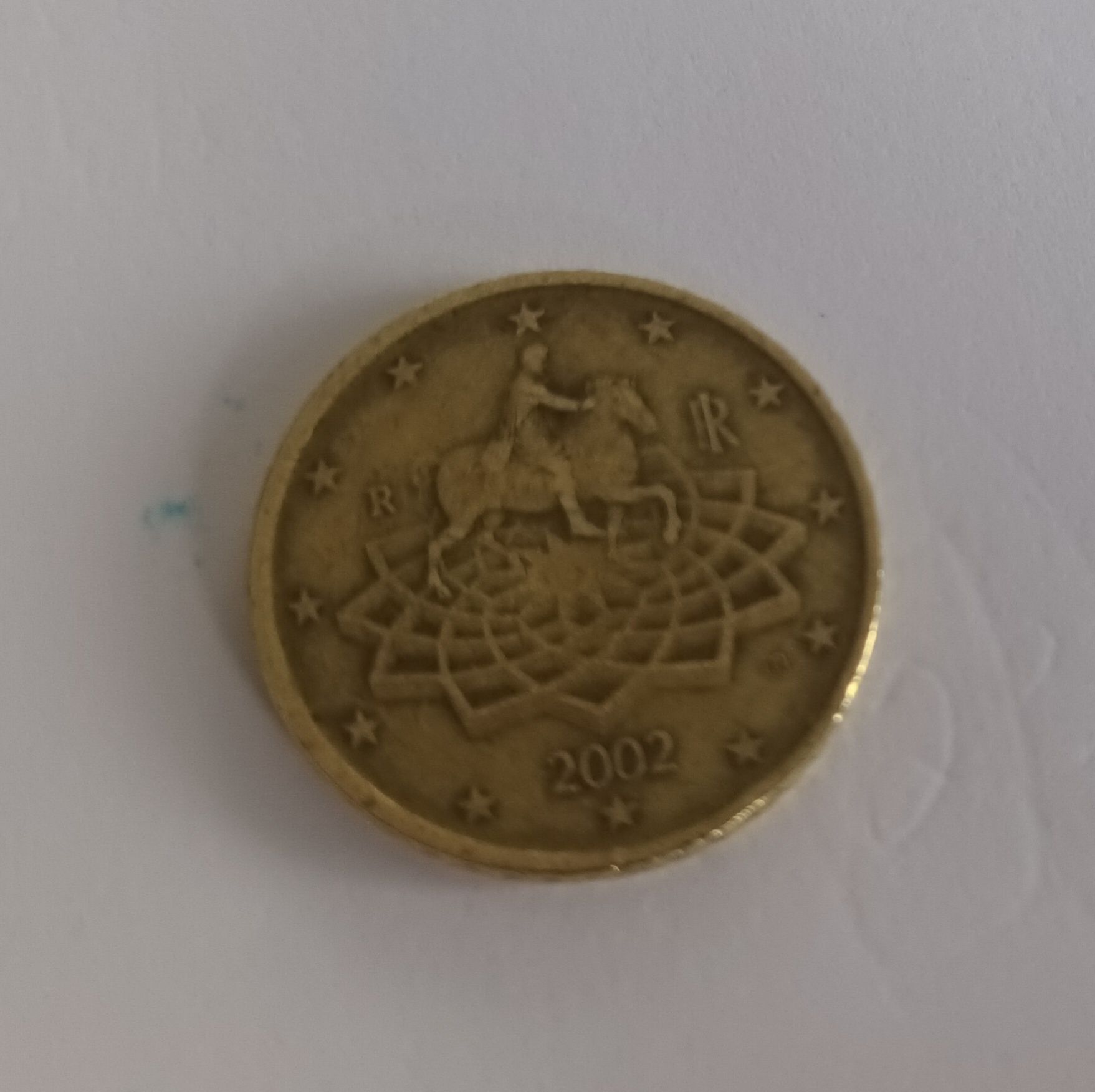 Moeda 50 cêntimos italiana 2002