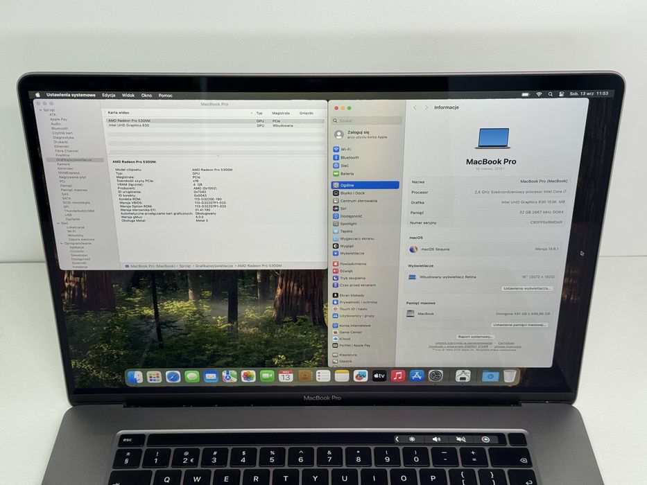 MacBook Pro 16 (A2141) - i7/32GB/512GB - faktura VAT 23%