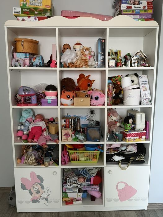 Meble zestaw meblik biały kolekcja minnie mouse regał szafa róż myszka