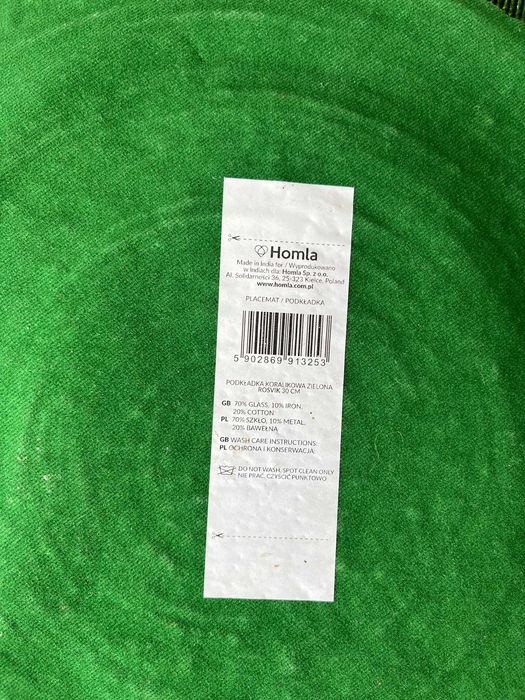 Podkładki dekoracyjne -komplet 6 szt. butelkowa zieleń Home&You