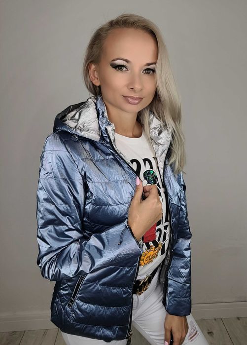 M-3XL KURTKA damska PRZEJŚCIOWA z kapturem WODOODPORNA Tu kupujesz r.M