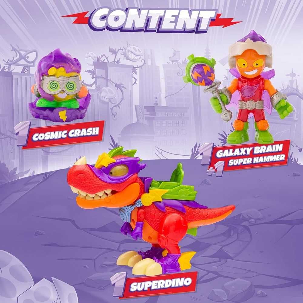 Super Things Pojazd Superdino V-Rex + Galaxy Brain + Cosmic Crash