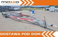 TEMARED DOSTAWA! Przyczepa podłodziowa B35/3 T ALUMINIOWA wym. 915x253cm Idealna do transportu łodzi do 9,1m! PŁOZY! DMC 3500 kg