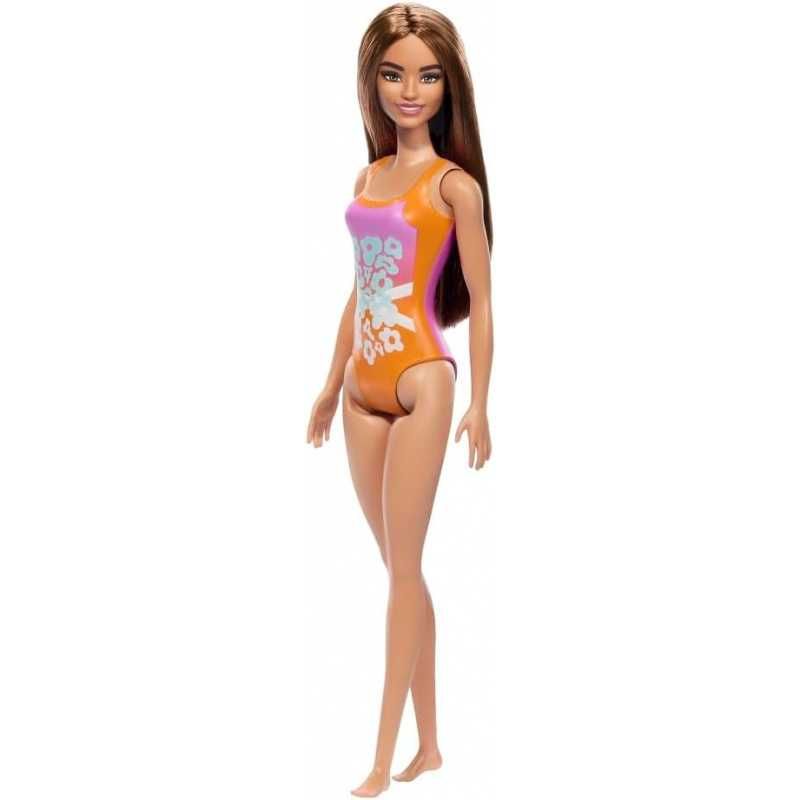 Lalka plażowa Mattel HXX50 Barbie w stroju kąpielowym