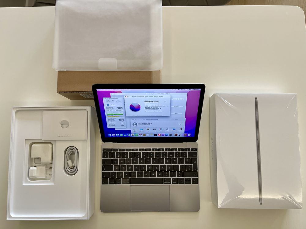 MacBook 12” 2016 Core m5 1.2 GHz 8 GB RAM 512 SSD Space Grey komplet