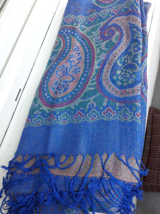 Szal Pashmina dwustronny, przepiękna kolorystyka