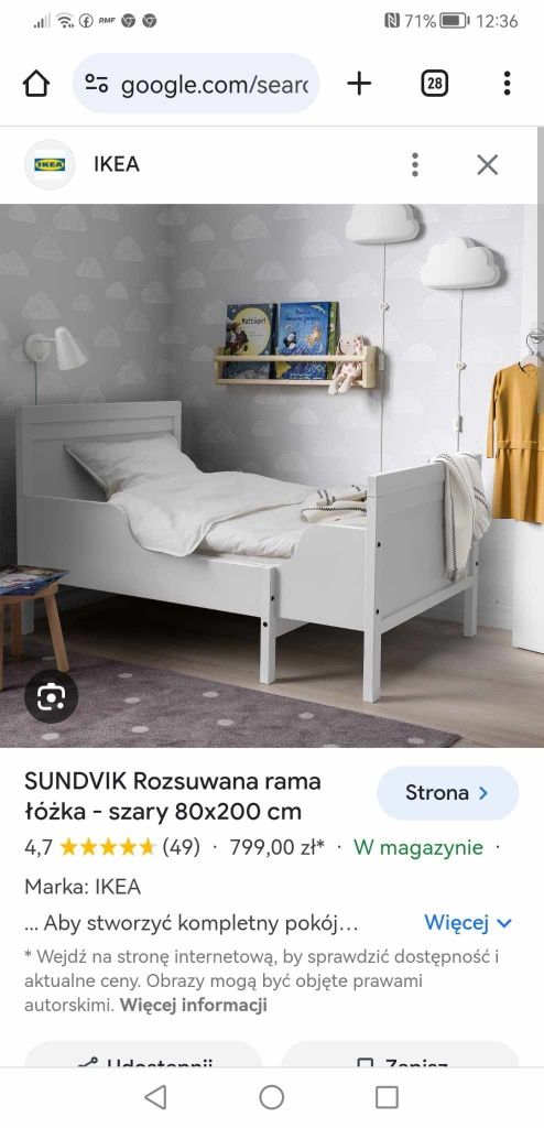 Łóżko Sundvik Ikea