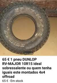 1Pneu Dunlop rv-Major 10R15 ideal sobressalente ou quem precisar LIGUE