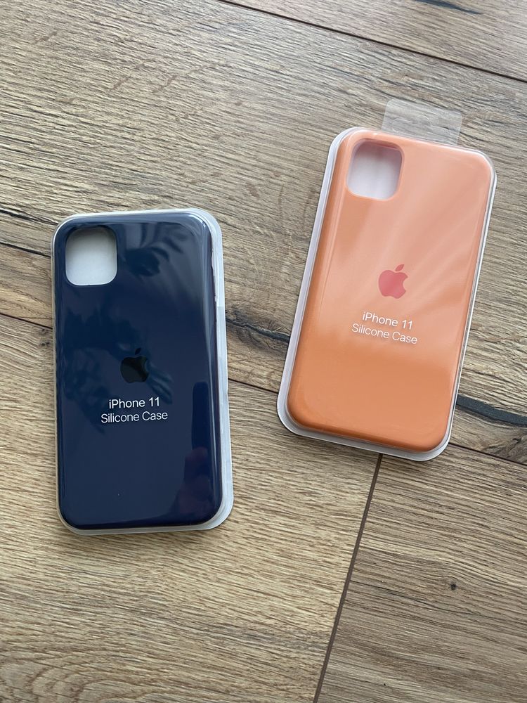 Etui iPhone 11 Pomaranczowy i Granatowy