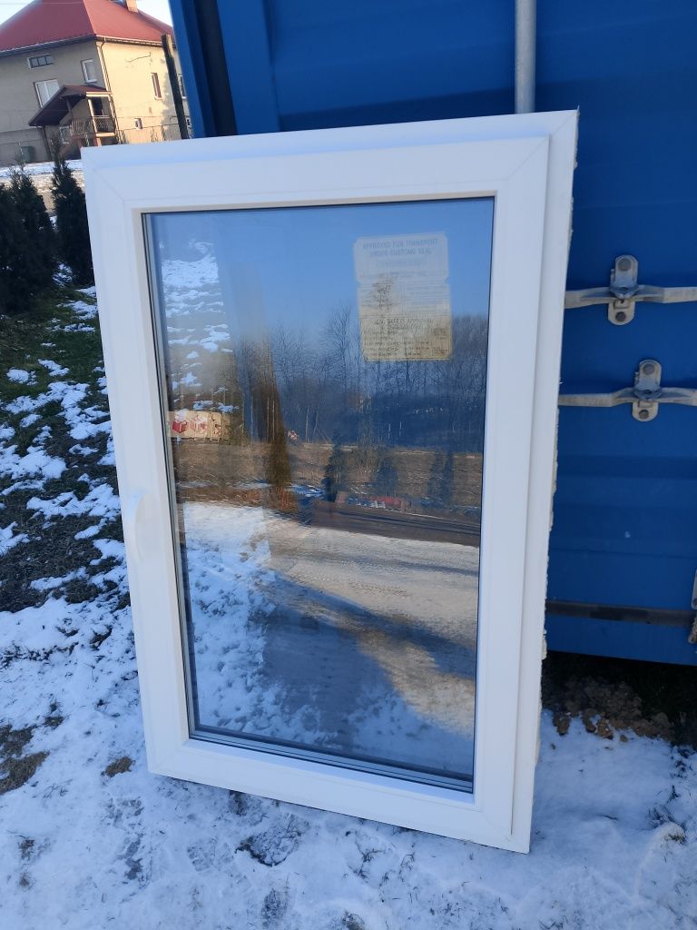 Okno 90x140 nowe 3 szybowe grafit chowane zawiasy