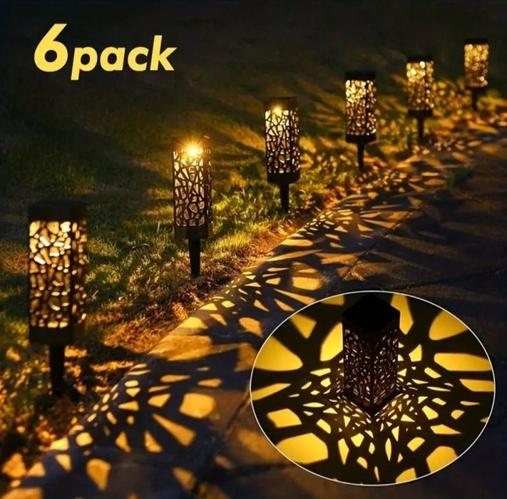 Przepiękny komplet 6 dużych lamp solarnych LED!