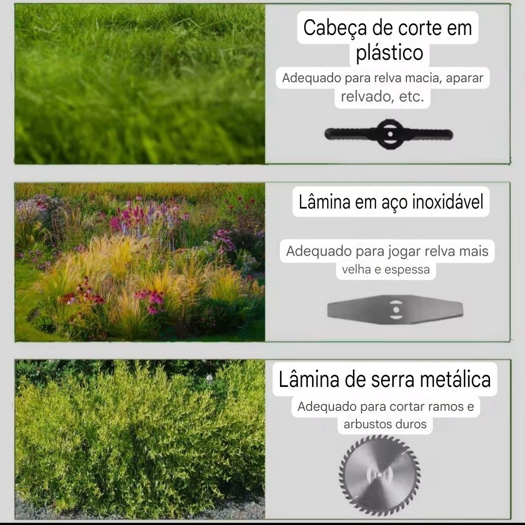 Roçadora eléctrica c/ 2 baterias