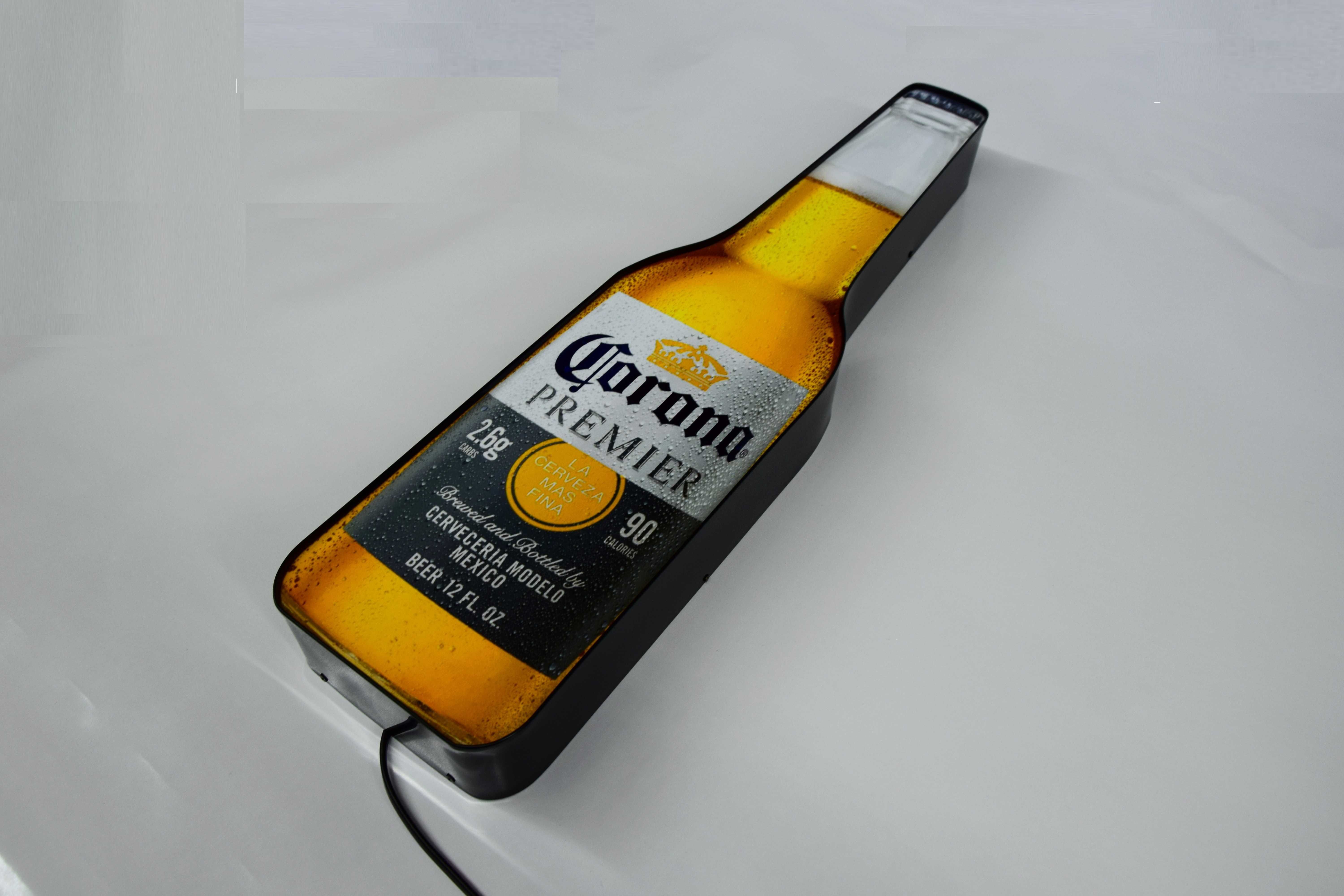 LED Neon CORONA BEER, Podświetlana butelka, Reklama do baru, Prezent