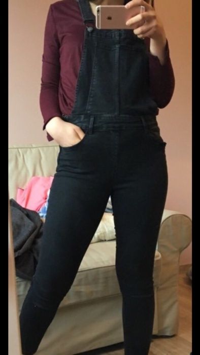 Ogrodniczki black new look szary basic S M jak nowe