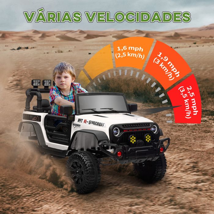 Carro Elétrico Infantil com Bateria de 12V Controlo Remoto Bluetooth
