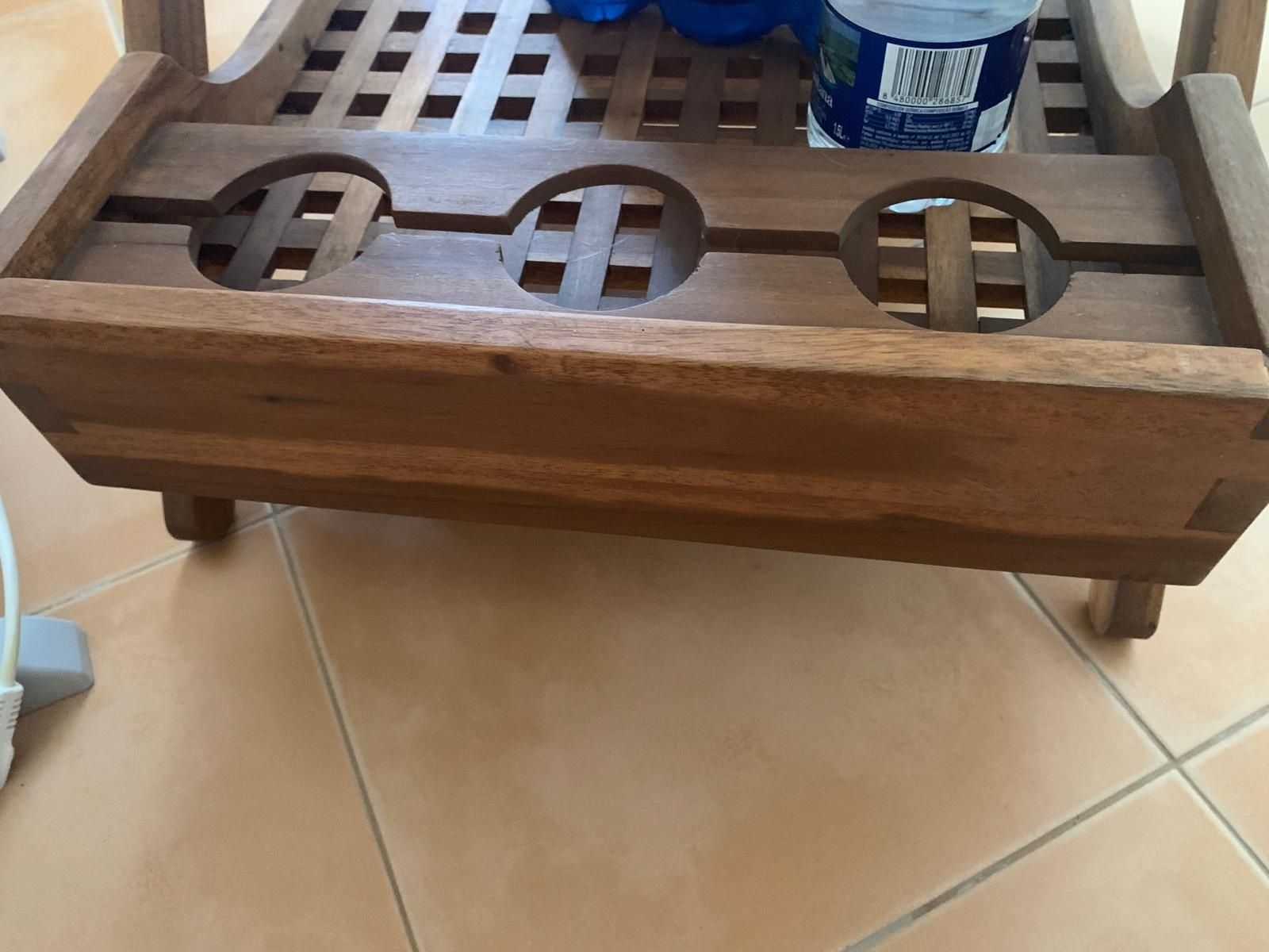 Carrinho de chá mini bar em madeira