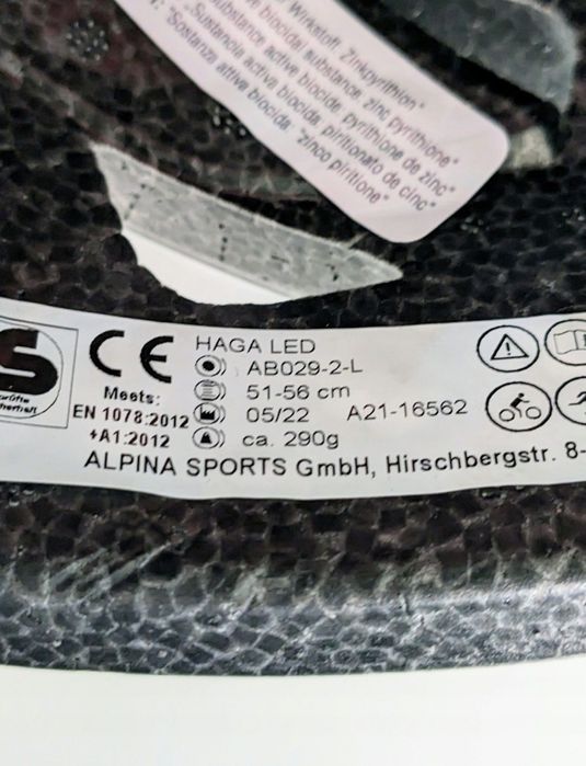 Вело шлем  Alpina Haga LED ( 51-56)