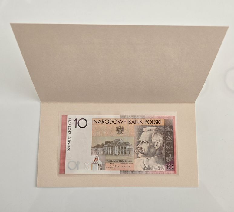 Banknot kolekcjonerski 10zł Piłsudski 90 rocznica  Niepodległości