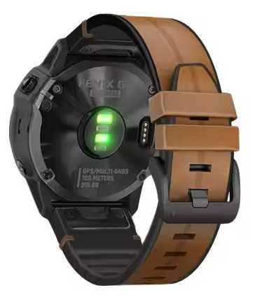 Pasek Opaska EKOSKÓRA QUICKFIT DO GARMIN FENIX 5 6 7 8 47mm 22mm