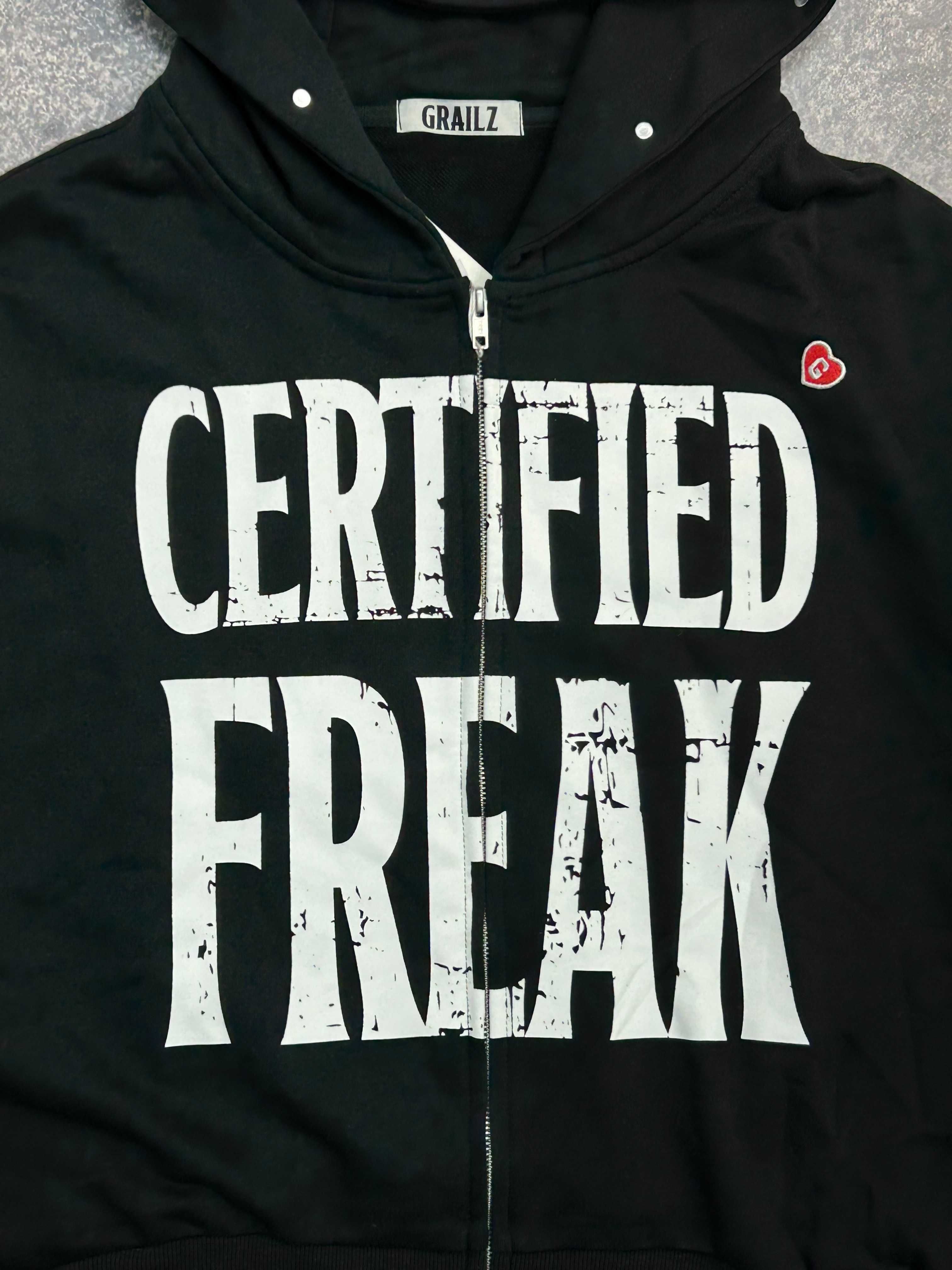 Project GRAILZ G/R gr cetified freak кофта худи черная зипка худі зіп.