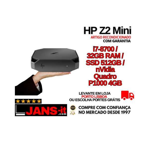 HP Z2 mini | i7-8700 | 32GB | SSD 512GB | nVidia Quadro P1000 4GB