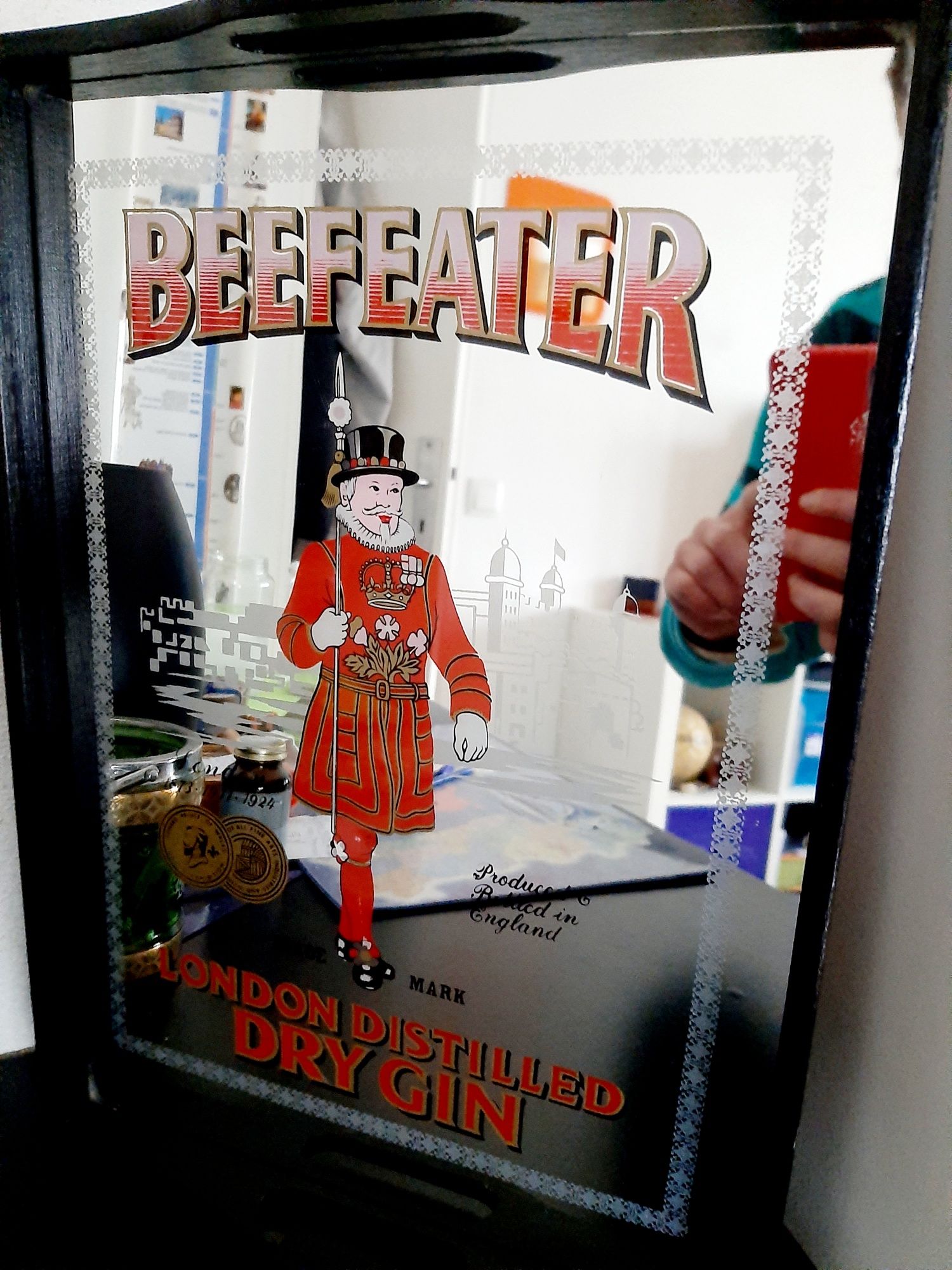 Tabuleiro/Espelho de Bar "Beefeater London Dry Gin"