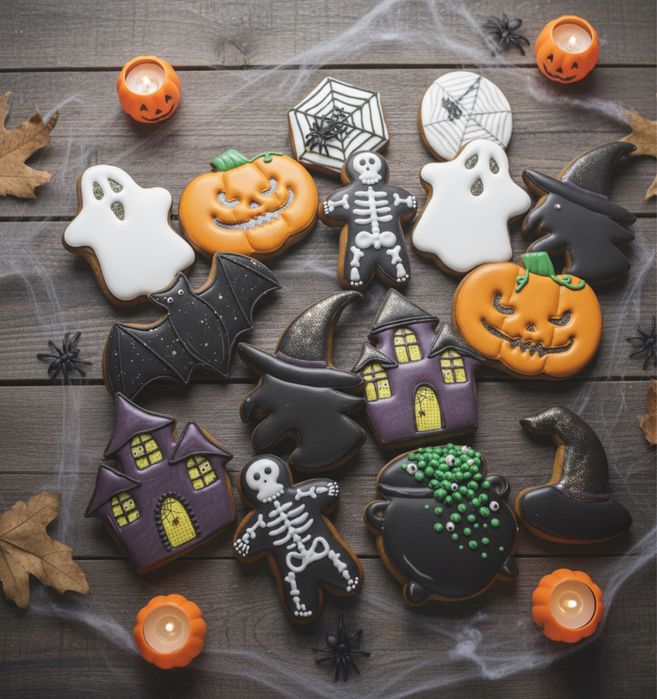 Пряники Хеллоуїн, імбирні пряники на свята. Halloween