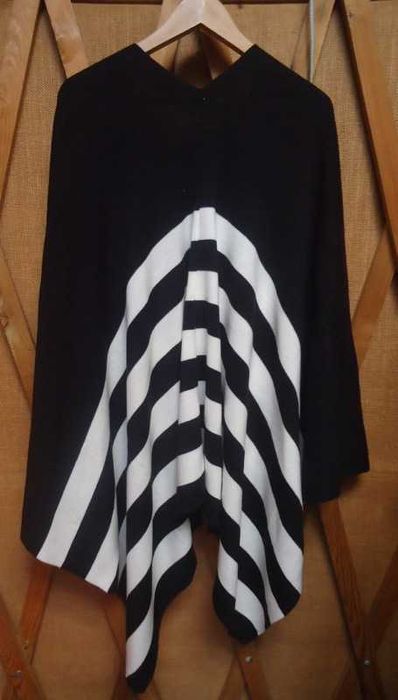 Poncho às Riscas - tamanho único