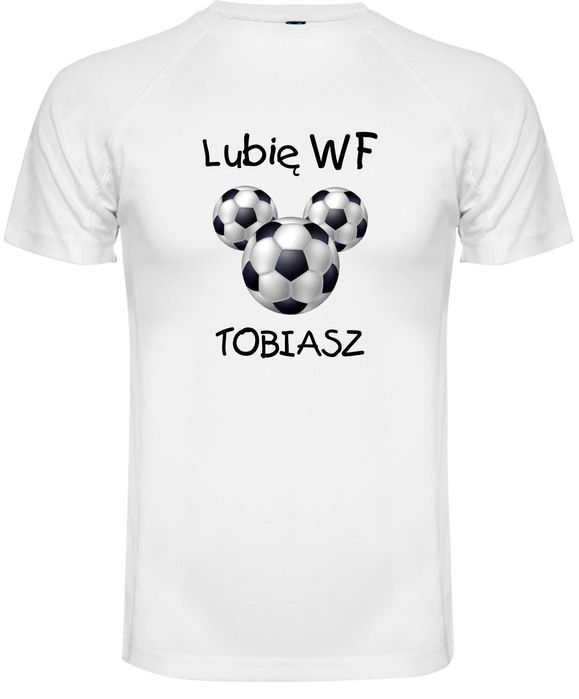 Koszulka szybkoschnąca na WF rozm. 134/140 cm Slim z imieniem Tobiasz