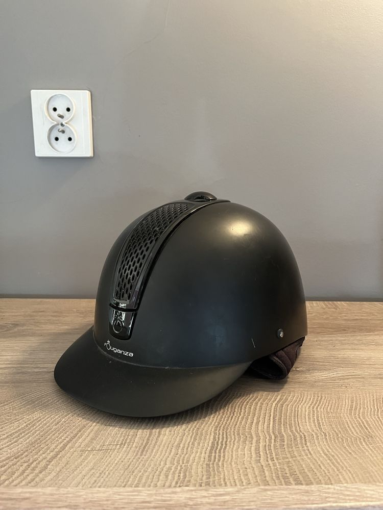 Kask jeździecki Fouganza czarny s 54cm