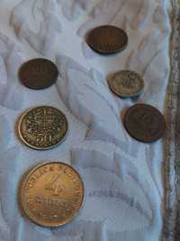 Conjunto de 6 moedas muito antigas