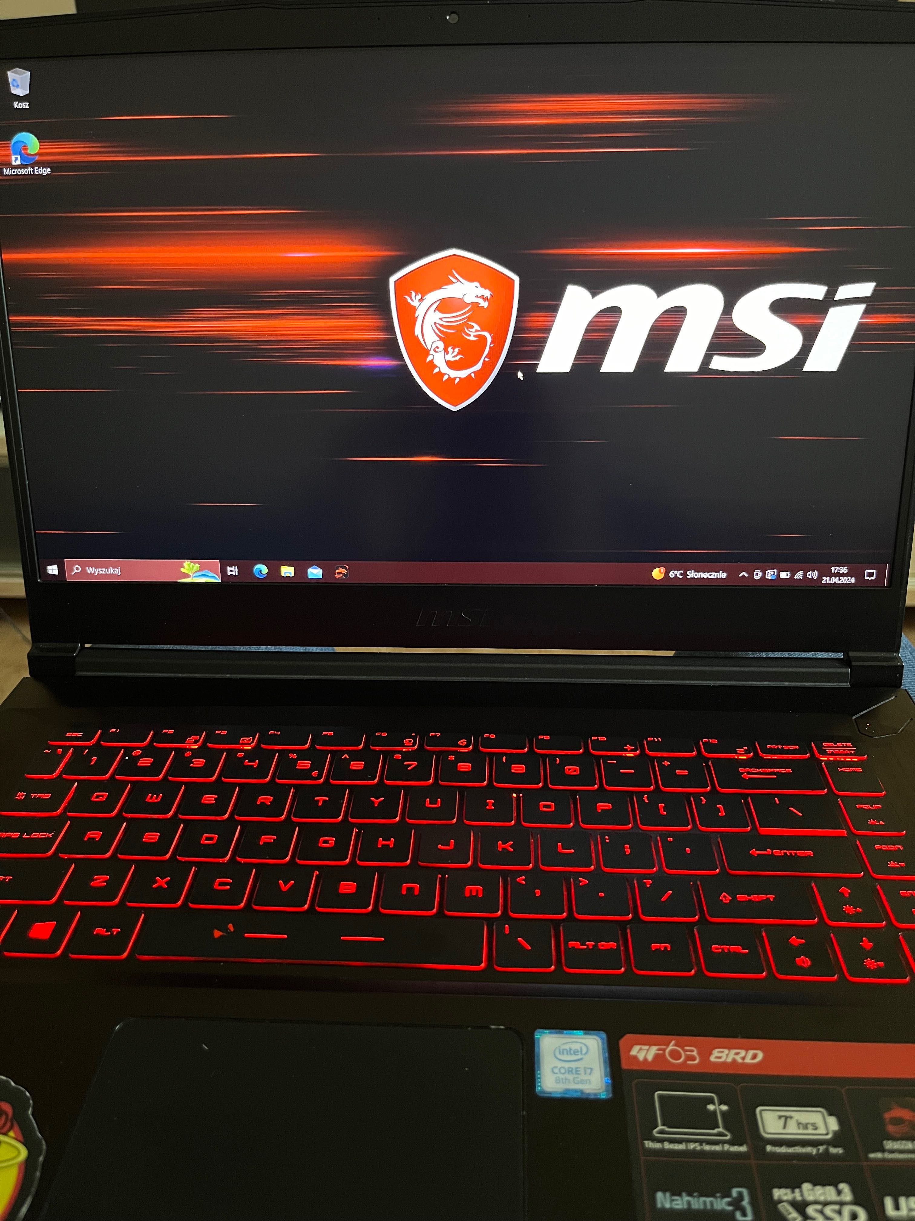 Laptop MSI GF63 8RD