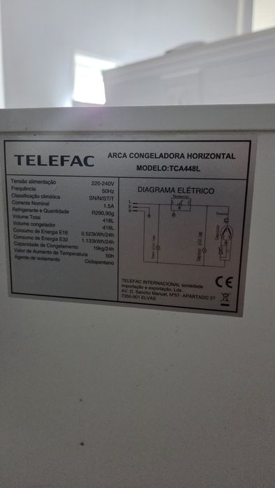 Arca de congelaçao horizontal