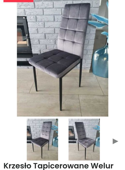 Nowe krzesła welurowe