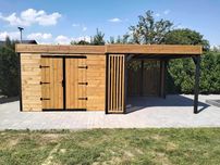 Nowoczesny Domek narzędziowy z Altanką "Bocian" 3X6