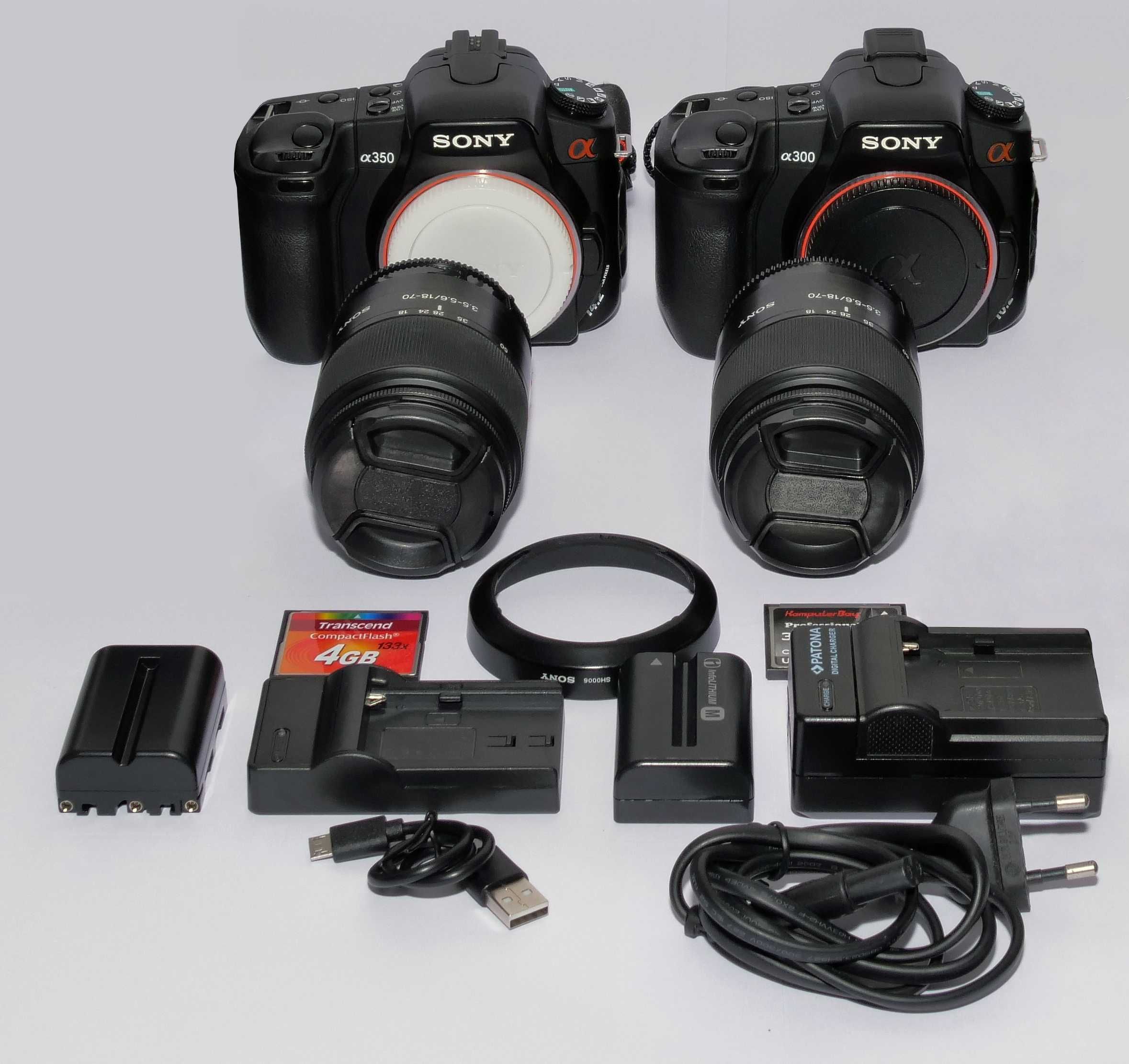 Sony Alpha A350 + A300 + 3 lentes + extras