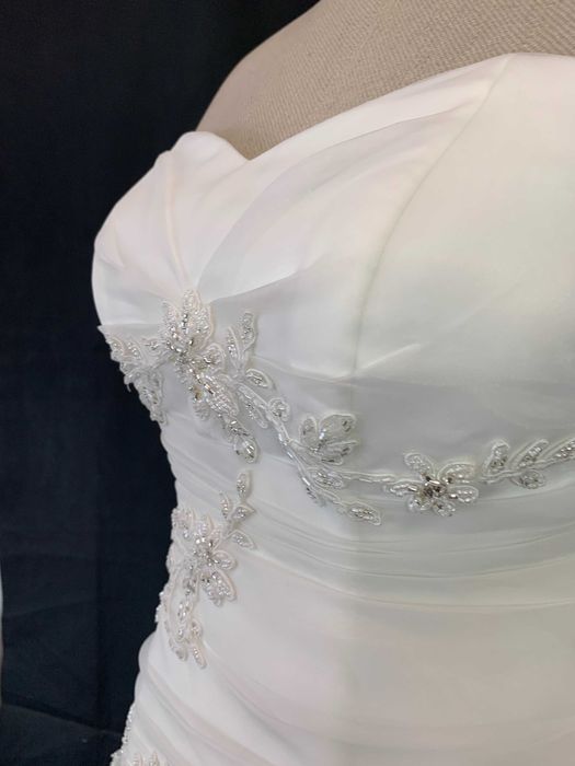 Nowa Suknia Ślubna Biała Gorset M L 38 40 Linia A Cottagecore vintage