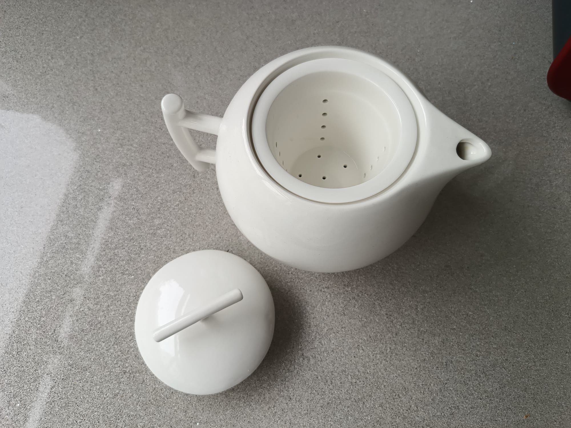 Bule de chá porcelana branco